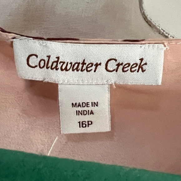 Coldwater Creek Cotton & Silk Floral Print Dress - Picture 2 of 9